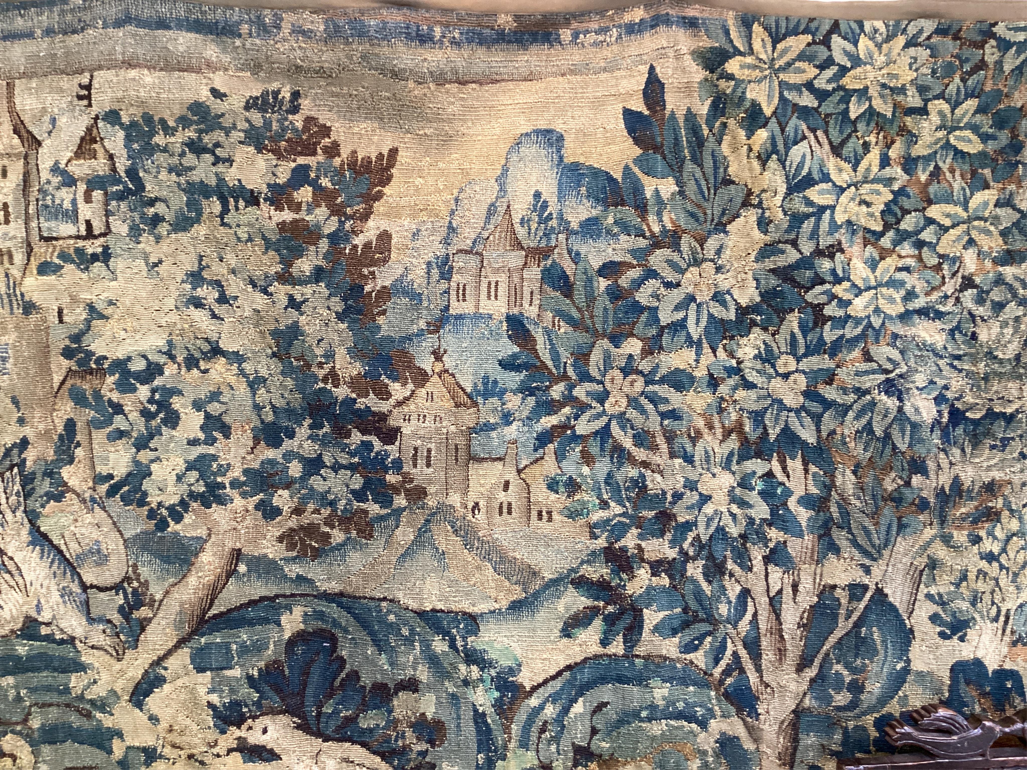 A 17th century Flemish verdure tapestry